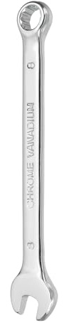 sourcing map Llave combinada de 8 mm métrica, caja de 12 puntos y extremo abierto, herramienta de llave de acero CR-V de doble extremo para reparación de automóviles, tuberías, muebles, maquinaria