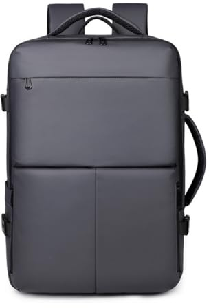 SONARIN Multifuncional Expandible Mochila Portatil,Gran Capacidad Mochila de Trabajo Mochilas Ordenador 15,6 Pulgadas Mochilas de Viaje Bolsa Casual para Hombre Mujer(Gris)