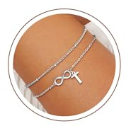 Einschulung Geschenk - Infinity Armband mit Buchstaben für Frauen Mädchen | Vergoldet/Versilbert Armband Hypoallergen Armbänder Geburtstagsgeschenk Geschenke für Frauen Mädchen Kinder Schmuck