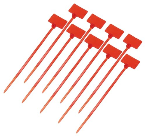 QUARKZMAN 100 Stück Wiederverwendbare Kabelbinder Rot, 100x2.5mm Selbstsichernde Kabelbinder mit Beschriftungsfeld 20x13mm, Nylon Kabelbinder Set für Kabel Management Kabelmarkierung