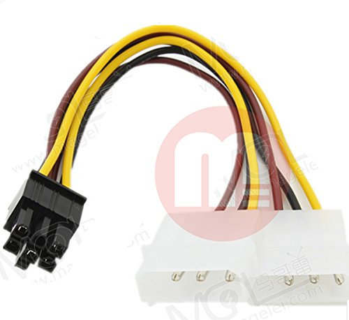 câble Adaptateur Alimentation molex IDE mâle vers 6 pins Alimentation Carte Graphique PCI-E