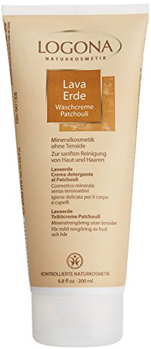Logona Rhassoul Crème nettoyante Patchouli (2 x 200 ml) Maquillage minéral sans tenside