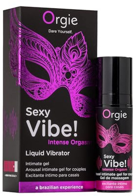 Gel Íntimo Vibrador con Múltiples Sensaciones – Sexy Vibe! Intense Orgasm | Efecto Vibrante, Calor y Frescor Nivel 8 con Plantas Amazónicas | Estimulante para Parejas y Auto Placer | 15ml