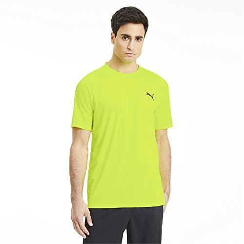 PUMA Herren T-Shirt Power Thermo R+ Tee, Yellow Alert, L, 518974