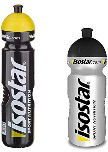Isostar Sport Trinkflasche 500 ml + 1000 ml - BPA-frei - Wasserflasche für Laufen, Radfahren, Gym, Wandern - Praktischer und auslaufsicherer Push & Pull Verschluss