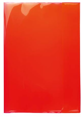 HERMA 19607 Heftumschläge A4 Transparent Rot, 10 Stück, Hefthüllen aus strapazierfähiger, abwischbarer & extra dicker Polypropylen-Folie, durchsichtige Heftschoner Set für Schulhefte, farbig
