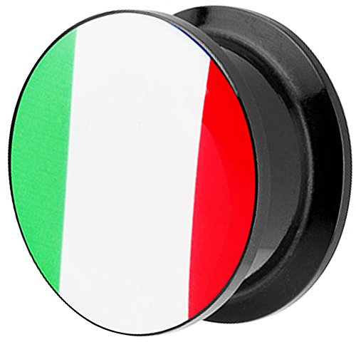 Taffstyle Piercing Ohr Plug Flesh Tunnel Fahne Motiv Fussball EM WM Länderflagge Fanartikel Land Flagge Schmuck