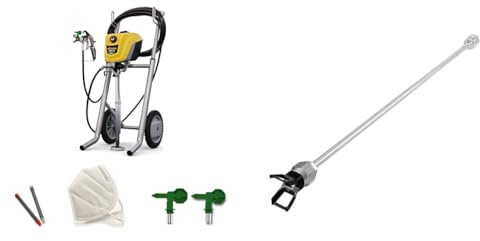 WAGNER Airless Farbsprühsystem Control Pro 350 M, Schlauch 15 m & 517701 Control Pro HEA Düsenverlängerung für WAGNERAirlessFarbsprühsystemeControlPro-hoheWändeundBöden,60cm,Grau