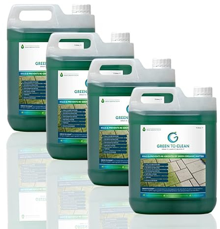 SmartSeal Green To Clean - Effective Green Growth Remover, Lichen remover and Algae Cleaner - Powerful Proven Formula As Patio Cleaner, Green Algae Remover, Driveway Cleaner and Path Cleaner (4 X 5L)