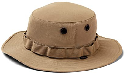 Tilley Canyon Bob – Chapeau léger et Respirant pour Homme et Femme, Chapeau de Soleil à Large Bord pour randonnée, Voyage et extérieur, Kaki/Marron, TailleXL