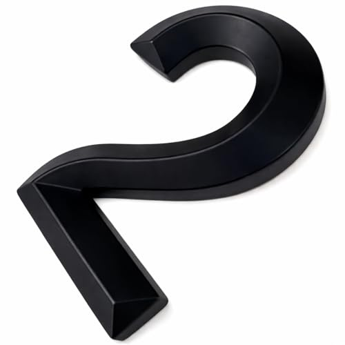 Sonnet House Door Numbers Plaques Stick On Self Adhesive 3D Door Street Number Signs Hotel Office Appartments Mailbox Outdoor 3 Inches (Black-2)