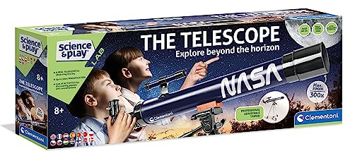 Clementoni - 75087 - Science et Jeu Lab - Le télescope - Jeu éducatif Scientifique, Jouet 8 Ans, télescope astronomique pour Enfants, Jeu d'initiation à l'astronomie