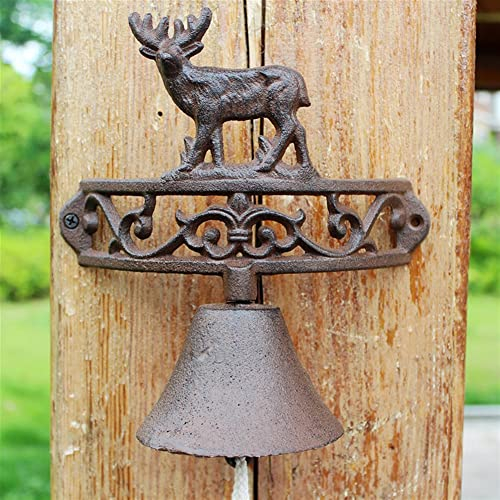 Gusseisen Wandglocken, Gusseisen Türglocken, Retro-Türklingel for Zuhause, Gartenglocke, Hirsch-Dekoration, Wandmontage, antike Deko-Glocke, Wandkunst, Dekoration, Außendekoration, Eingangstürklingel