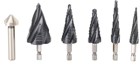 Stufenbohrer-Set, 4 Nuten, 1/4 Zoll Schaft, M35 Kobalt-Pagodenbohrer-Set, Verschleißfest, Für Edelstahl, Hartmetall, Aluminium, Holz, Kunststoff