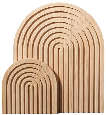 Pasdrucn Boho Wooden Board Decoration Rainbow, Decorative Wooden Cutting Board, Boho Decor, Bedroom Decor, Serving Board Wood Decor from Pine for Wall Shelf Photo Shelf