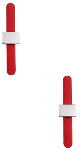 SEWACC 2stücke Magnetisches Armband Für Friseure Rot Handgelenk-haarspangen Mit Nadelkissen- Für Haarklemmen Und Dünne Und Im Alltag