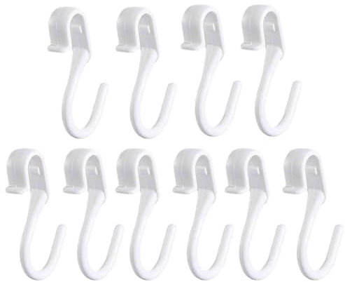 Decorhome S-förmige Haken, S-Kleiderbügelhaken,10 robuste S-Haken - Tragbare, robuste S-förmige Haken zum Aufhängen von Küchenutensilien, Tassen, Töpfen, Pflanzen, Kleiderstangen, Taschen, Hüten