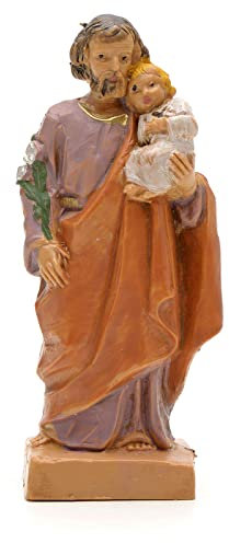 crigema - Estatua religiosa - 7 cm de altura (SAN JUSEPPE CON NIÑO)