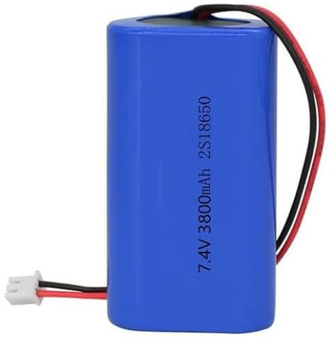 SDAJS Lithium-Ionen-Akkupack, 7,4 V, 18650, 3800 mAh, Ersatzakku mit XH-Stecker für Taschenlampen-Powerbank