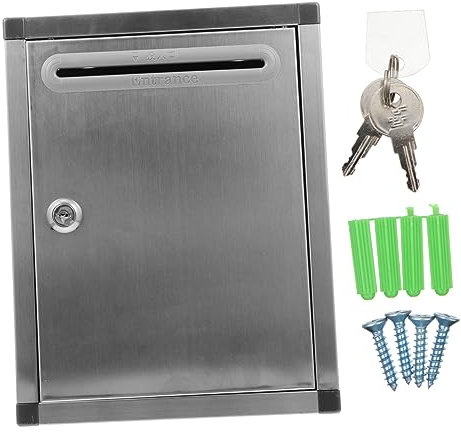 OSALADI Buzón Práctico De Acero Inoxidable para Pared Buzón De Sugerencias Profesional Gran Capacidad para Oficina Escuela Unidad Laboral