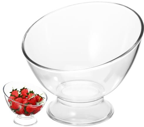 KOCKSHION Ciotole Trasparenti per Dessert Ciotola Multi-Funzione Elegante e Pratica per Frutta e Facile da Impilare e Portatile per Feste e Occasioni Quotidiane