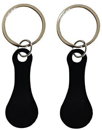 Gettoni per carrello della spesa, gettoni per carrello, decorazioni per carrello della spesa, con portachiavi, per carrello della spesa, per uomini e donne (5,5 x 2,3 cm)