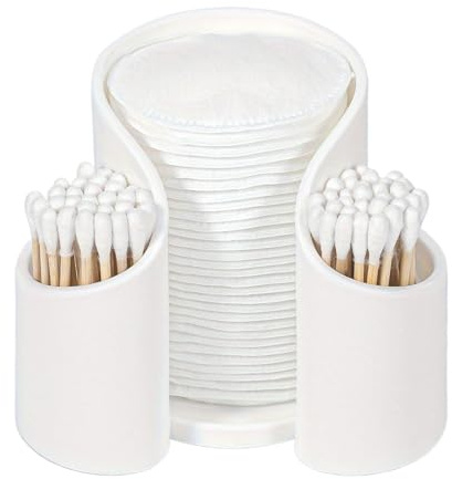 Q Tip Holder - Soporte de algodón | Dispensador de brotes de algodón | Soporte de almohadillas de algodón de viaje | Soporte de brotes de algodón de escritorio | Dispensador de soporte Qtips | Soporte