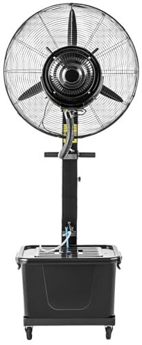 Misting Fan Portable Movable Industrial Outdoor Standing Fans With Water Spray 7300 CFM High Velocity Floor Fan For Cooling Patios Garage Warehouse Shop Factory(55cm/22in)