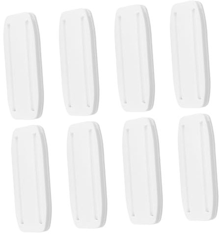 SHINEOFI 8 Piezas Soporte de Pared para Regletas de Enchufes Fijador Adhesivo Organizador de Cables Instalación Sin Taladros Color Blanco