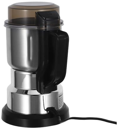 Cabilock Elektrische Getreidemühle 600g mit Edelstahl und Kunststoff Kompakter Hochleistungsmotor für Gewürze und Kaffeebohnen für Kleine Küchen