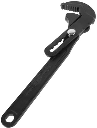 Hemobllo Llave Ajustable Multifuncional de Acero Negro Llave Grande y Pequeña para Plomería Herramienta Versátil para Reparación de Baños y Lavabos Suministros de Fontanería