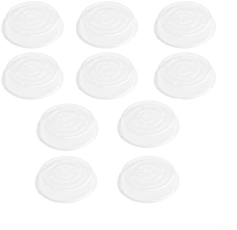 Sottovaso rotondo in PET trasparente, per vasi da fiori e piccoli oggetti, multiuso, 10 pezzi (25,4 cm)