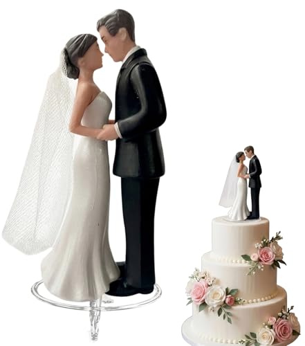 Mr and Mrs Cake Topper, Elegant Wedding Cake Topper for Formal Ceremonies, Bride and Groom Cake Topper with Traditional Design, Classic Wedding Cake Decoration for Anniversary Celebrations