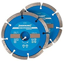 Silverline 807350 Mortar Raking Diamond Blade 2pk 115 x 22.23 mm Segmented Rim