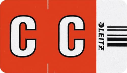 Leitz 66121000 Orgacolor Buchstabensignal C, 250 Stück, rot