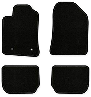 Bär-AfC Auto Fußmatten Basic passend für Toyota Avensis T25 2003-2009, Autoteppiche Nadelvlies Schwarz, Rand Kettelung Schwarz, Set 4-teilig, TY03824