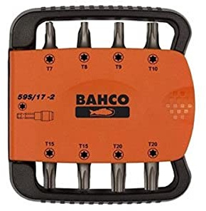 Bahco 59S/17-2 Bits Set for Torx 17 Pieces, 0 V, Multicoloured