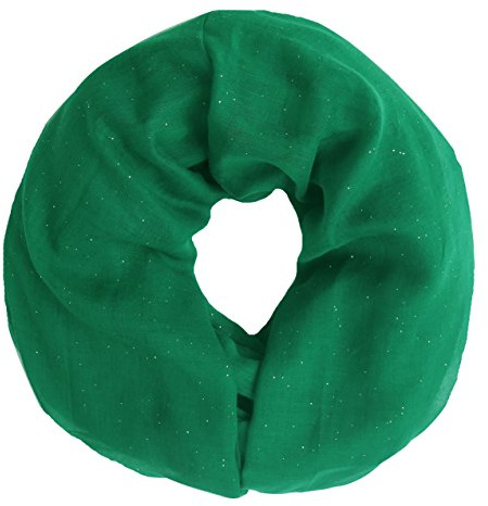 Lina & Lily Damen Loop Schal Rundschal Schlauchschal Glitzer