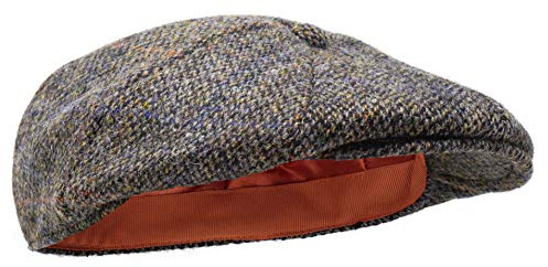 Borges & Scott Dingwall Schirmmütze 8-TLG. – Schiebermütze Herren aus 100% handgewebter Wolle Harris Tweed - Wasserabweisend