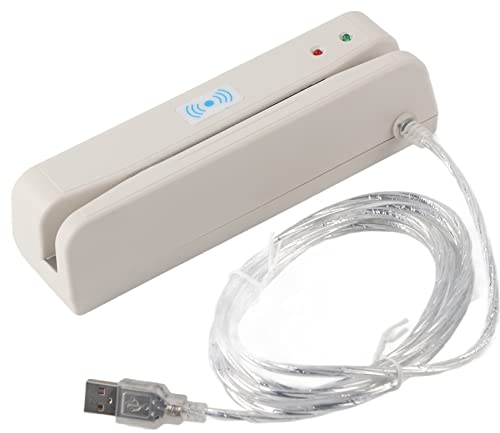 Lector de Tarjetas magnéticas Interfaz USB de Peso Ligero Deslizamiento de 2 vías Lector práctico Conveniente para el Sistema bancario