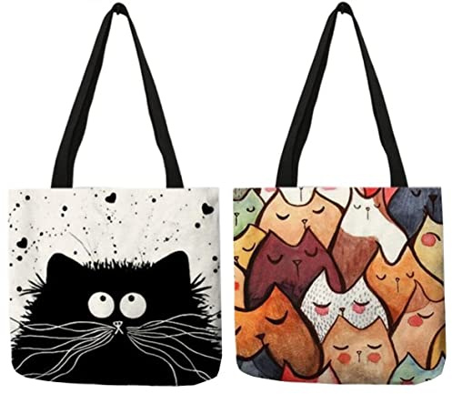 Rayson Tote Bag De Dos Piezas De Bolso De Lona Bolsa Compra Saco Tela Bolso De Hombro De Gran Capacidad Bolsas De La Compra Reutilizables 40 * 40cm Teniendo 10kg