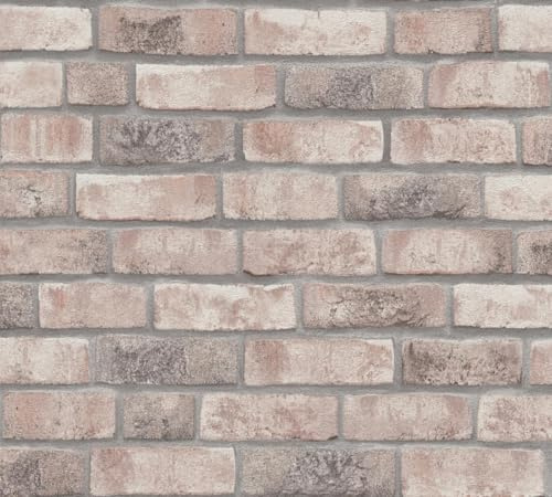 Stentapet grå beige A.S. Création klossar & Stones 388122 fibertapet tegeltapet 10,05 m x 0,53 m Made in Germany