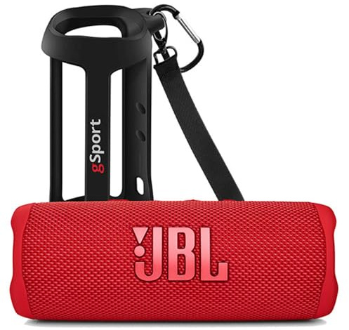 JBL FLIP 6 Enceintes portables étanches avec manchon en silicone gSport (rouge)