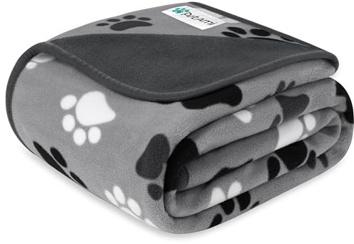 PetAmi Manta de Forro Polar Impermeable para Perro, Manta para Mascotas para Perros pequeños, medianos y Grandes, Protector de sofá de Microfibra para Interiores, Gato, Cachorro, Gatito, Reversible,