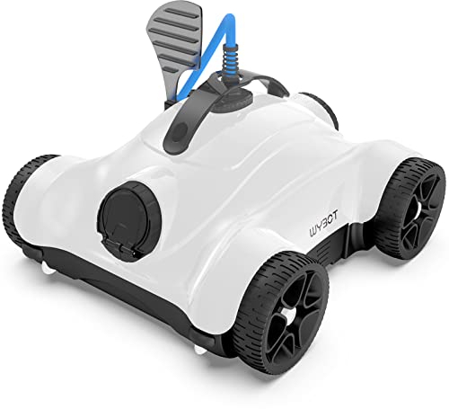 WYBOT Robot Piscina con 3 Funzioni di Temporizzazione (1/2/3H), Aspiratore per Piscina con Pulizia Efficiente 18m³/H, Pulitore Automatico per Piscine Fuori Terra Fino a 60㎡