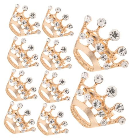 Warmhm 12 St Goldene Brosche in Kronenform – Elegant & Hochwertig – Ideal Als Accessoire, Schmuck Oder Geschenk