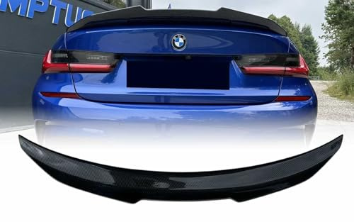 MpTuned Heckspoiler passend für BMW 3er G20 Limousine 2019–2026, Spoiler Lippe Kofferraum PSM Stil, ABS Kunststoff Carbon Optik, Sport Design, Einfache Installation