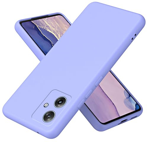 XINYEXIN Funda Silicone Case para Motorola Moto G54 / G64, Protección de Cuerpo Completo, Carcasa de Silicona Líquida Suave Antichoque Case Cover - Violeta