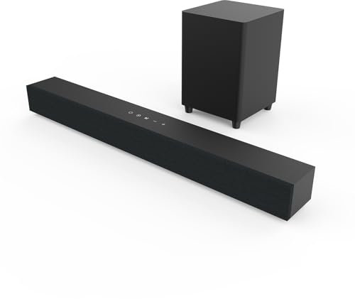 Docooler 2.1 Sound Bars for TV with Subwoofer Deep Bass Soundbar Home Theater PC Gaming BT Speaker with Microphone Input for Karaoke with Remote Control