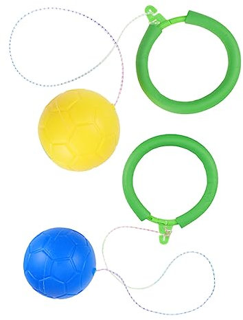 DRESSOOS 2stücke Springring Hüpfball Für Junge Mädchen Leichtes Kunststoffspielzeug Bouncy Ball Fitness Spaß Spielzeug Für Drinnen Draußen Bewegung Jungen Mädchen